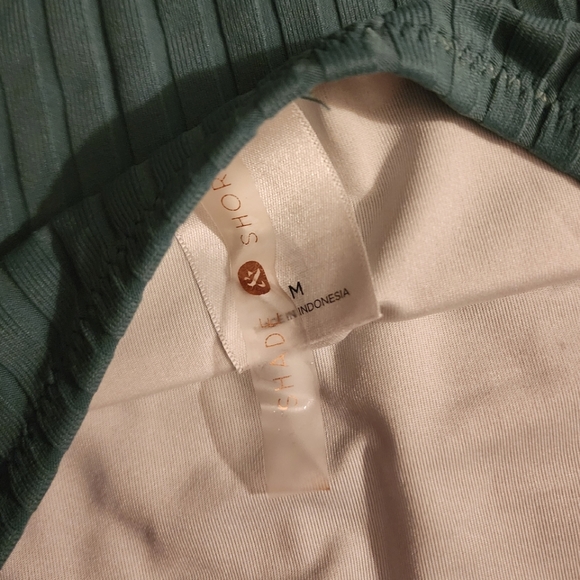 Shade Shore Women's Green Ribbed One Piece Swim Suit - Picture 5 of 8